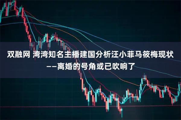双融网 湾湾知名主播建国分析汪小菲马筱梅现状——离婚的号角或已吹响了